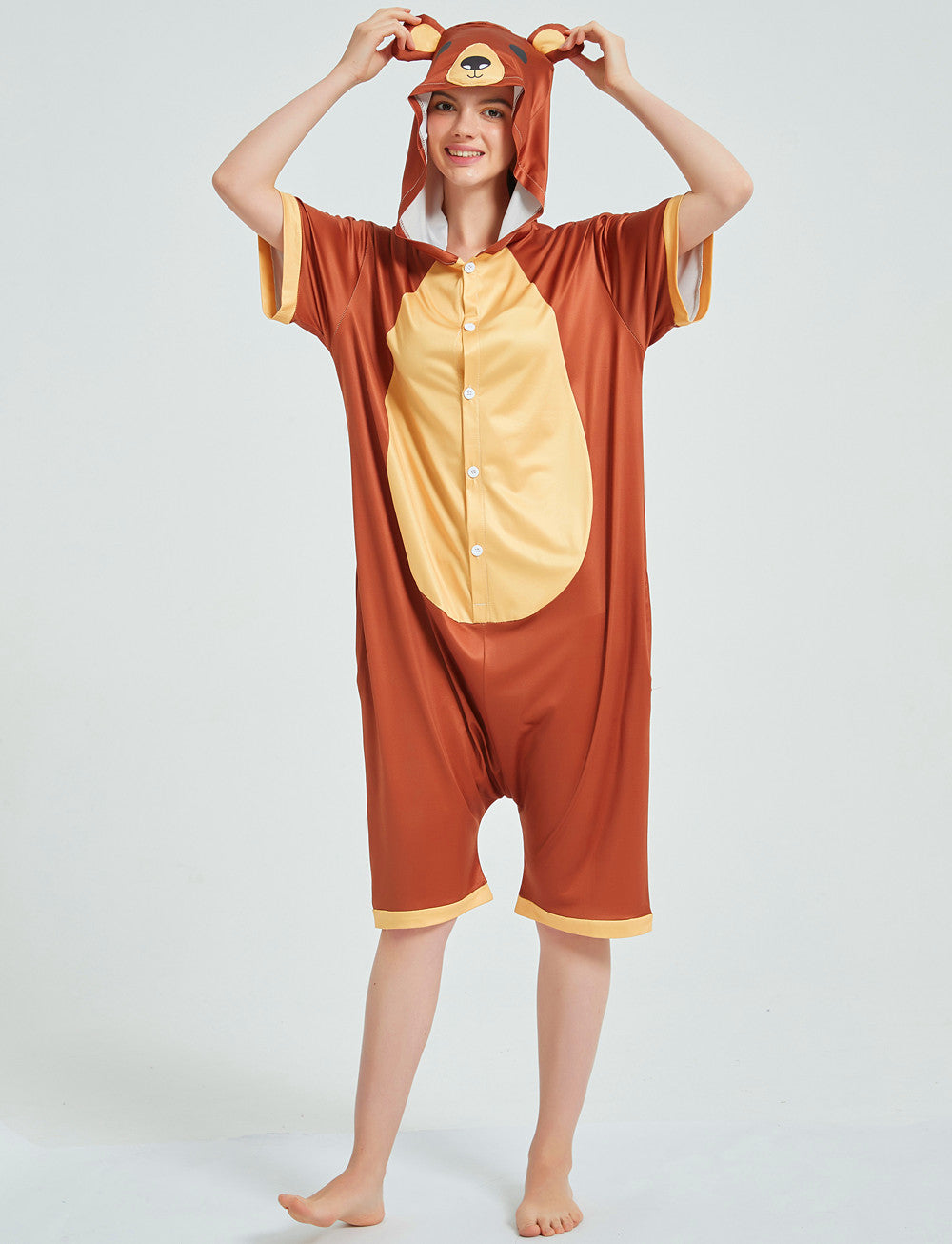 Rubylong Summer Brown Bear Onesie
