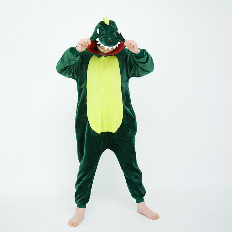 Kids Green Dinosaur Onesie