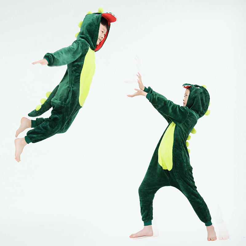 Kids Green Dinosaur Onesie
