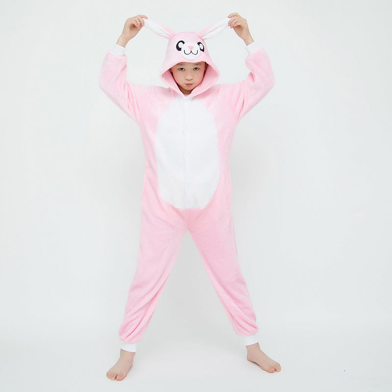 Kids Pink Rabbit Onesie