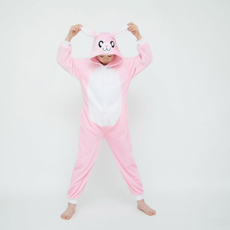 Kids Pink Rabbit Onesie