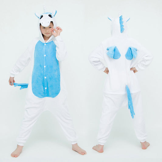 Kids Blue Unicorn Onesie