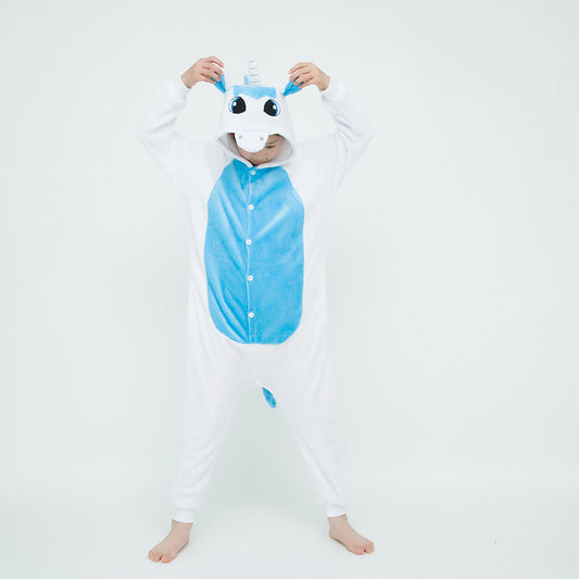 Kids Blue Unicorn Onesie