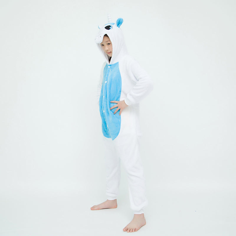 Kids Blue Unicorn Onesie