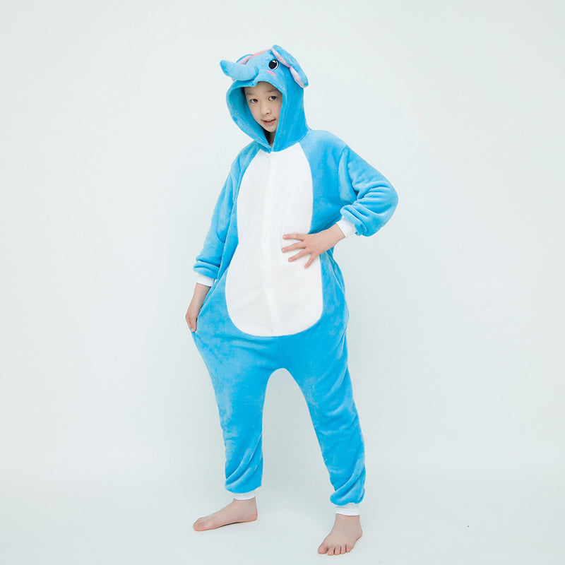 Kids Blue Elephant Onesie