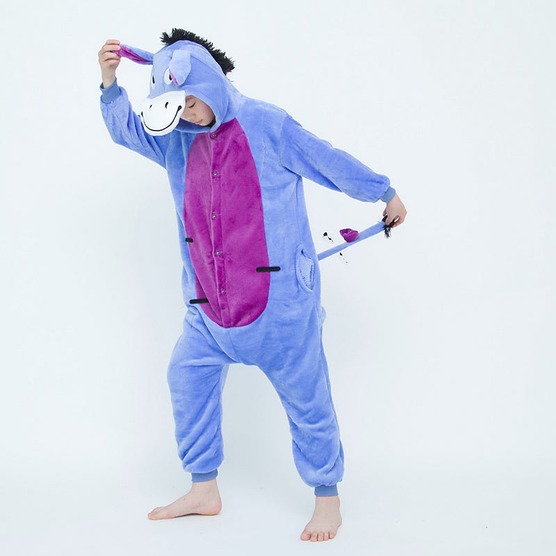 Kids Blue Donkey Onesie