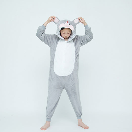 Kids 3D Grey Rat Onesie