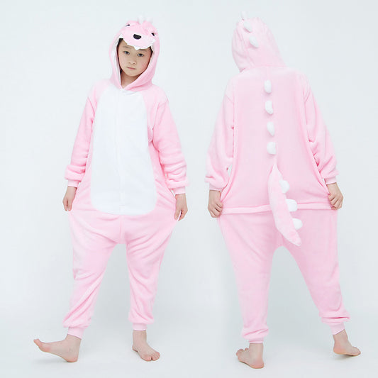 Kids Pink Dinosaur Onesie