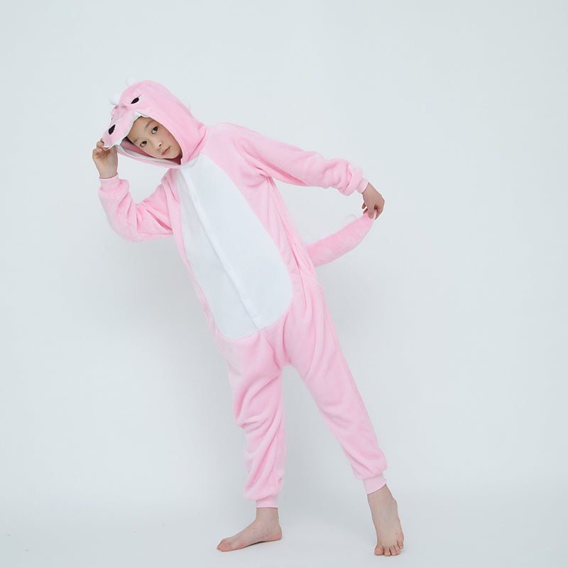 Kids Pink Dinosaur Onesie