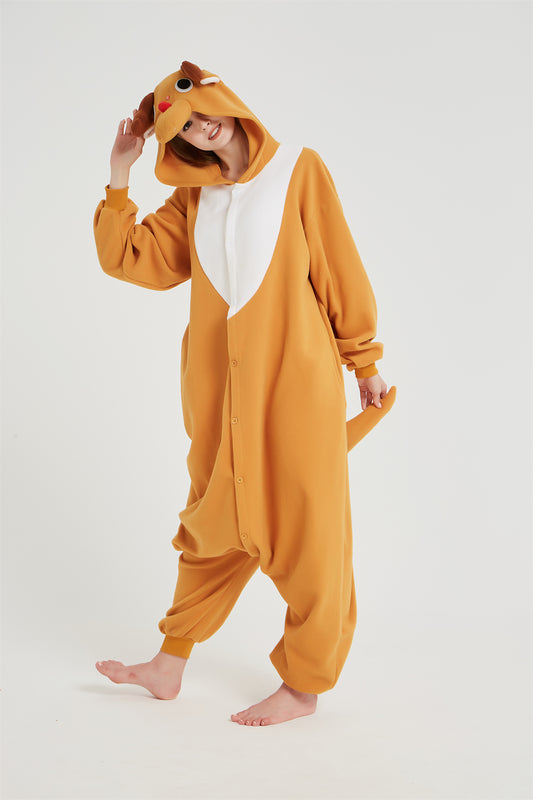Rubylong Brown Christmas Deer Onesie