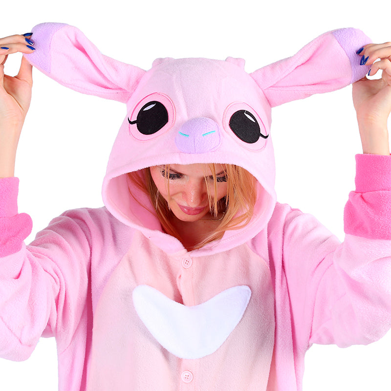 Rubylong BuDing Pink Stitch Onesie