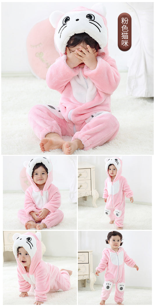 Rubylong Pink Cat Romper