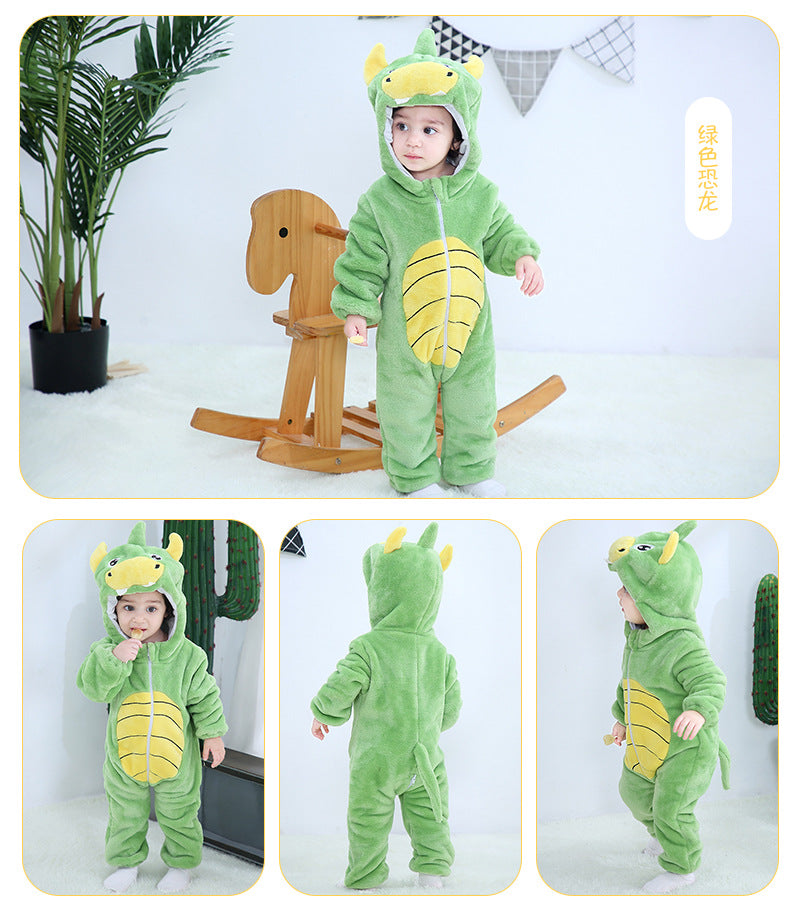 Rubylong Green Dinosaur Romper