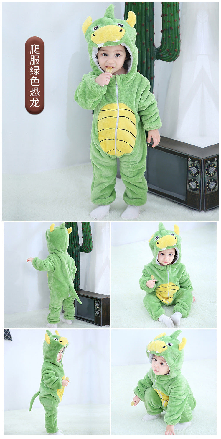 Rubylong Green Dinosaur Romper