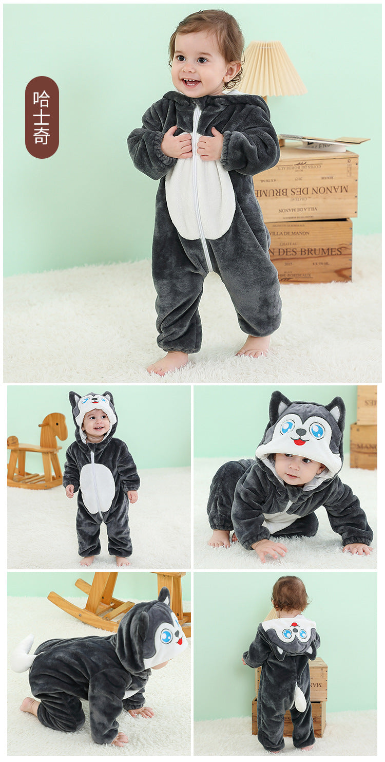 Rubylong Grey Husky Romper