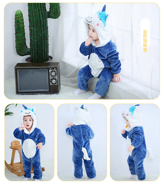 Rubylong Blue Unicorn Romper