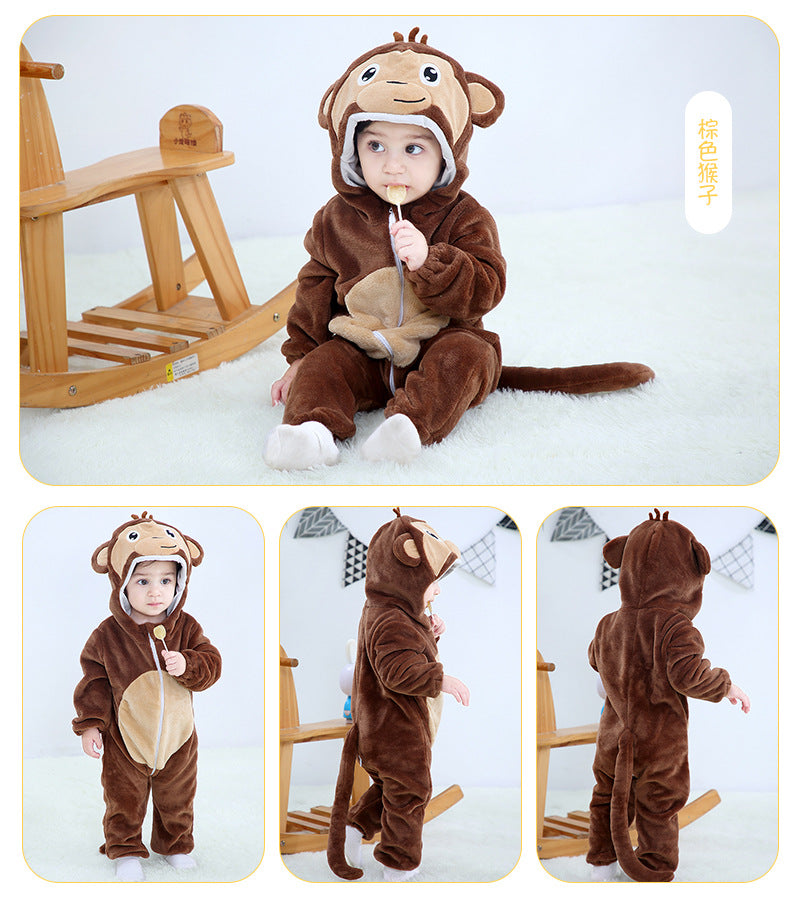 Rubylong Brown Monkey Romper