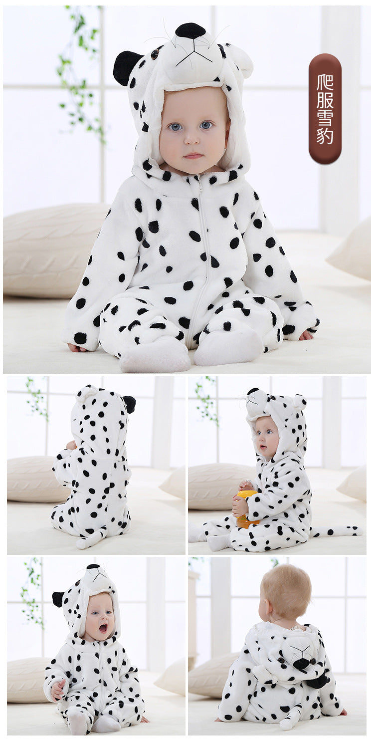 Rubylong Snow Leopard Romper