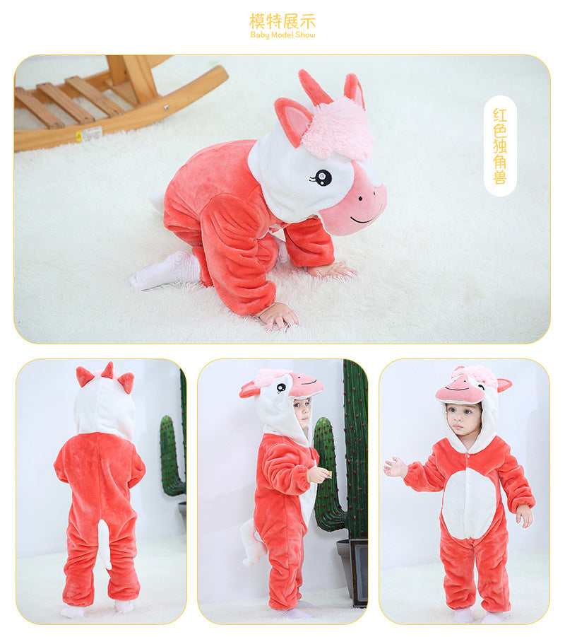 Rubylong Red Unicorn Romper