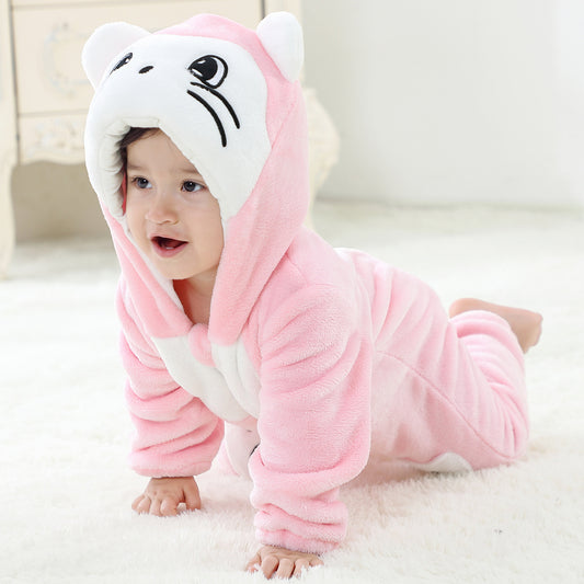 Rubylong Pink Cat Romper