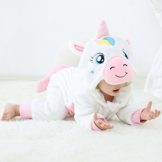 Rubylong White Unicorn Romper
