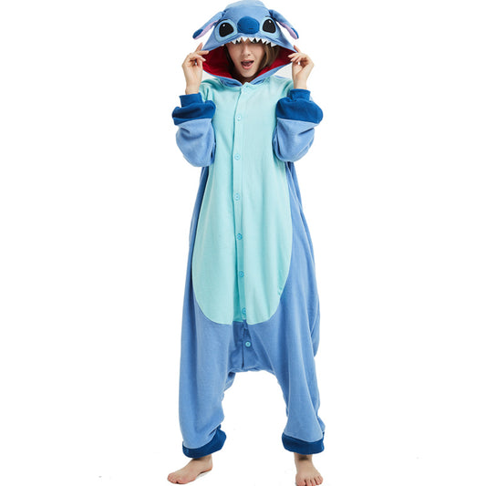 Rubylong BuDing Blue Stitch Onesie