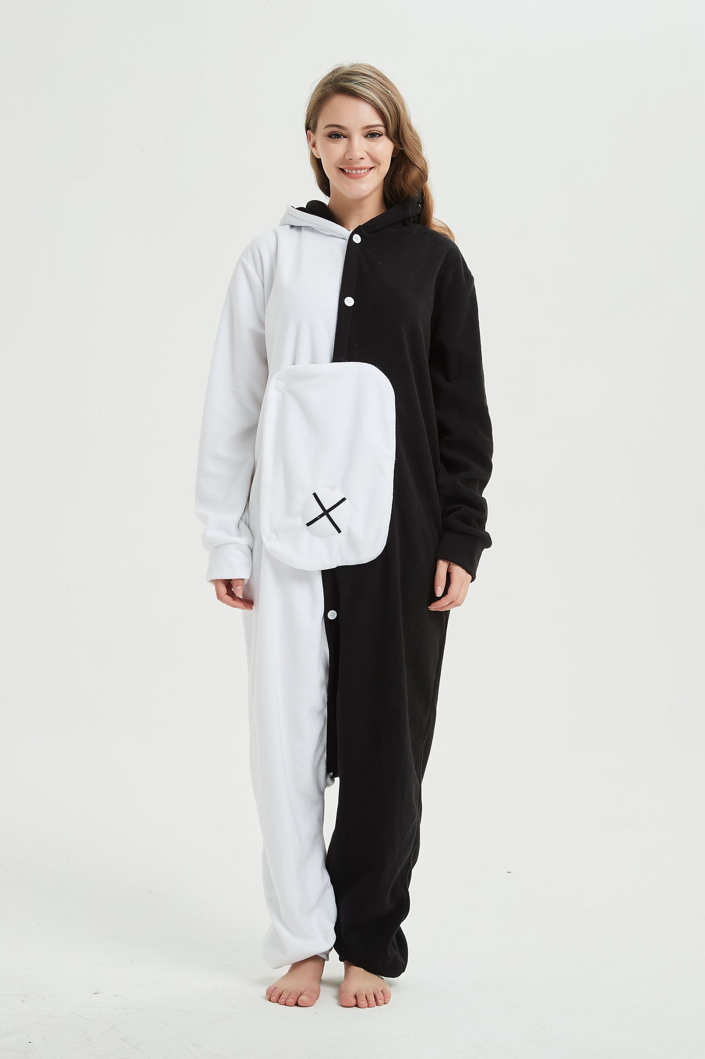 Rubylong Black White Bear Onesie