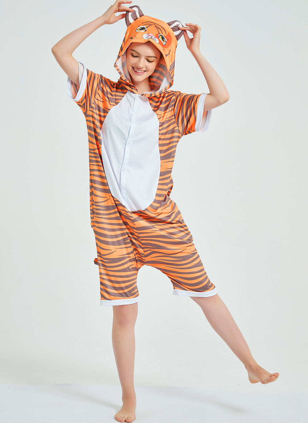 Rubylong Summer Jumping Tiger Onesie