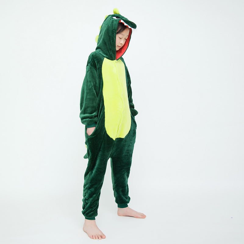 Kids Green Dinosaur Onesie